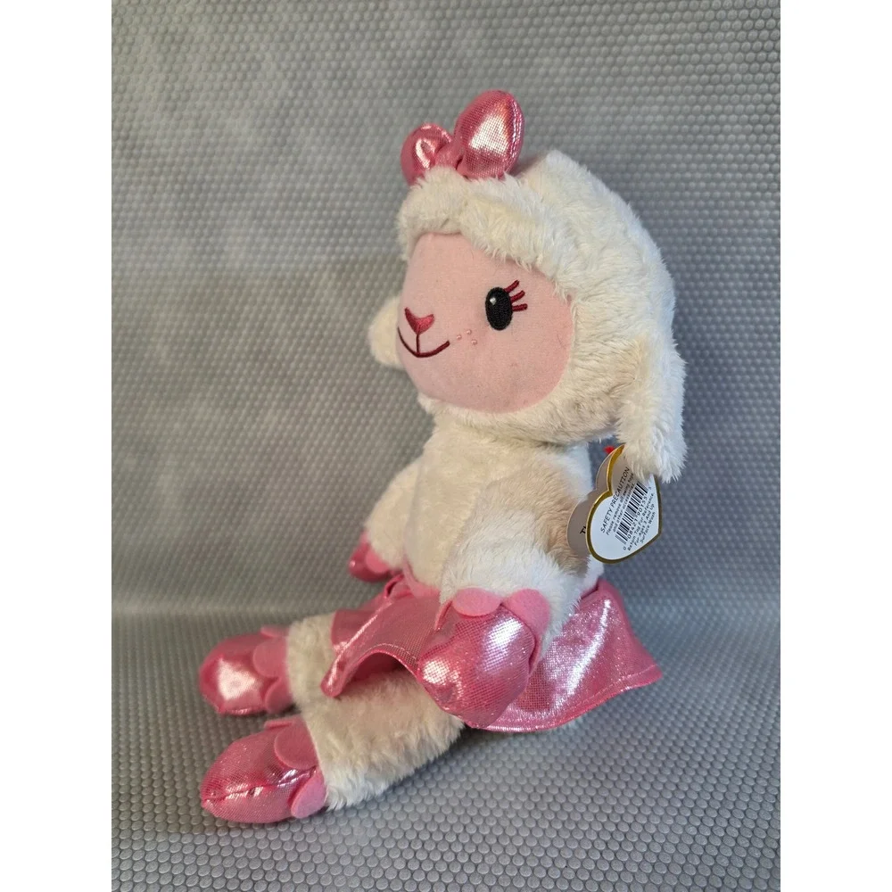 Ty Beanie Buddies Disney Doc McStuffins Lambie Plush White Pink Lamb Tutu Bow